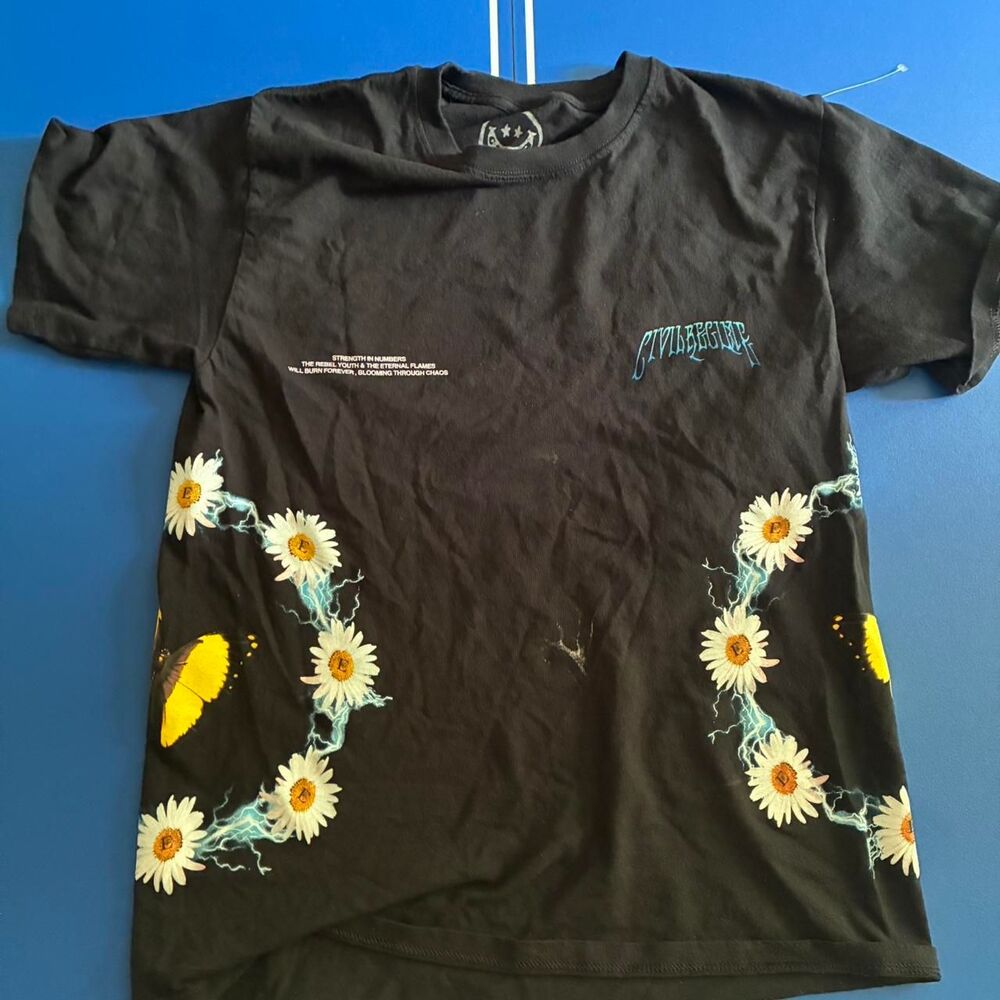 Civil Regime black and blue cotton streetwear tee #skater dm for offers or measu - Picture 2 of 5